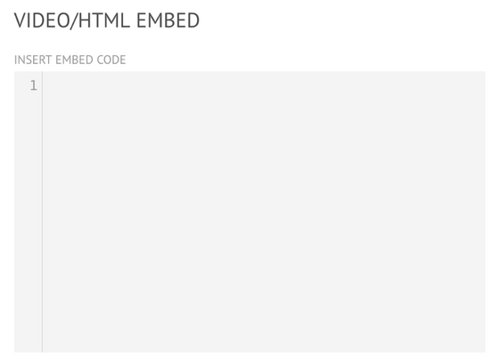 Video html embed